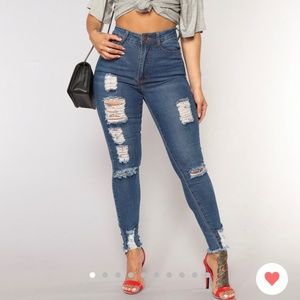 Fashion nova ankle jeans